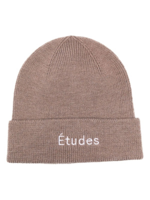 

Logo-embroidered wool beanie, Etudes Logo-embroidered wool beanie