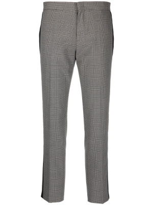 

Side-stripe check-print trousers, Nº21 Side-stripe check-print trousers