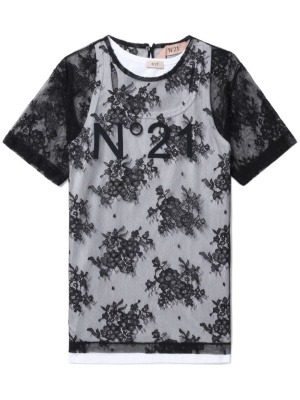 

Floral-lace layered top, Nº21 Floral-lace layered top