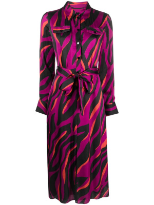 

Graphic-print belted shirtdress, PINKO Graphic-print belted shirtdress