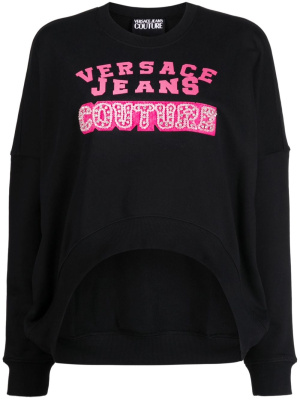 

Logo-print cotton sweatshirt, Versace Logo-print cotton sweatshirt