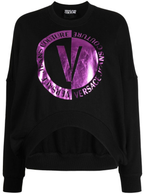 

Logo-print cotton sweatshirt, Versace Logo-print cotton sweatshirt