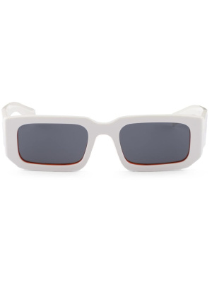 

Prada Symbole rectangle-frame sunglasses, Prada Eyewear Prada Symbole rectangle-frame sunglasses