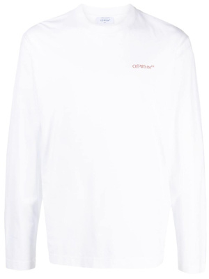 

Logo-print long-sleeve cotton T-shirt, Off-White Logo-print long-sleeve cotton T-shirt