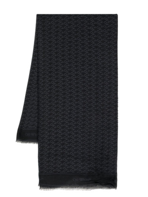 

Logo-print modal scarf, Off-White Logo-print modal scarf