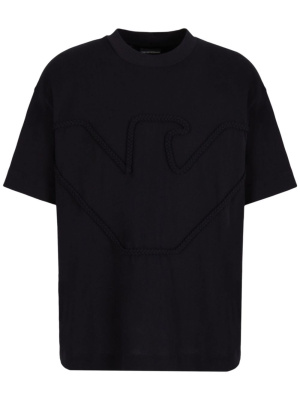 

Logo-embossed cotton T-shirt, Emporio Armani Logo-embossed cotton T-shirt