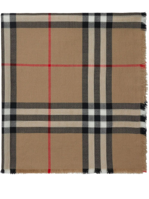 

Vintage Check frayed-edge scarf, Burberry Vintage Check frayed-edge scarf