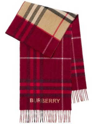 

Vintage Check fringe-detailing scarf, Burberry Vintage Check fringe-detailing scarf