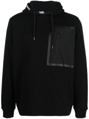 

Logo-patch drawstring hoodie, Karl Lagerfeld Logo-patch drawstring hoodie