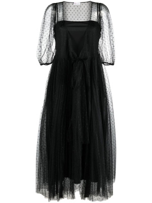 

Short-sleeved tulle midi dress, RED Valentino Short-sleeved tulle midi dress