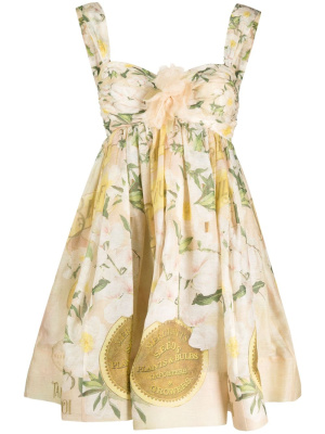 

Coaster ruched minidress, ZIMMERMANN Coaster ruched minidress