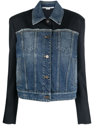 

Panelled denim jacket, Stella McCartney Panelled denim jacket
