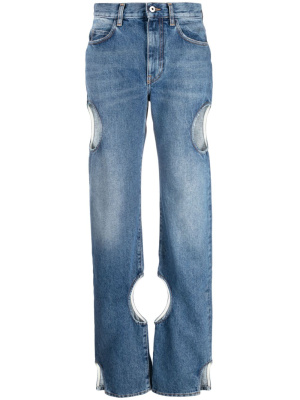 

Meteor hole-detail jeans, Off-White Meteor hole-detail jeans