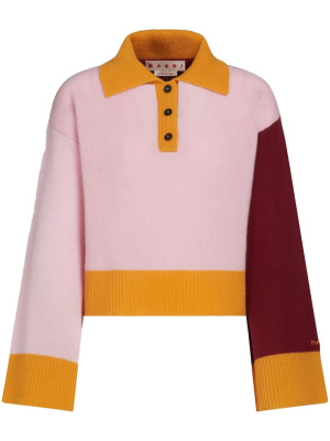 

Colour-block-design knit cashmere jumper, Marni Colour-block-design knit cashmere jumper
