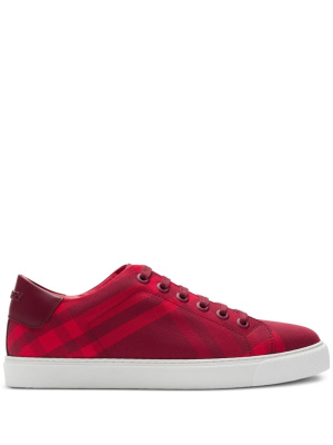 

Check-plaid canvas sneakers, Burberry Check-plaid canvas sneakers