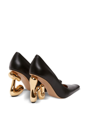 

Sculpted-heel leather pumps, JW Anderson Sculpted-heel leather pumps