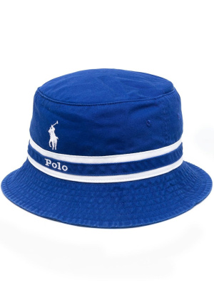 

Embroidered-logo bucket hat, Polo Ralph Lauren Embroidered-logo bucket hat