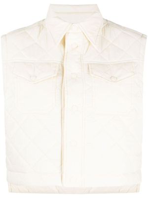 

Diamond-quilted cropped gilet, Polo Ralph Lauren Diamond-quilted cropped gilet