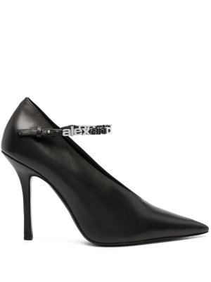

Delphine 105mm logo-lettering pumps, Alexander Wang Delphine 105mm logo-lettering pumps