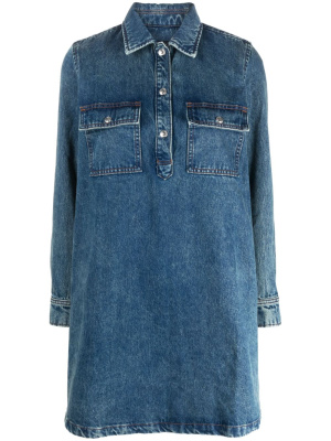 

Mia denim long-sleeve dress, A.P.C. Mia denim long-sleeve dress