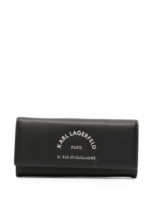 

Logo-plaque grained wallet, Karl Lagerfeld Logo-plaque grained wallet