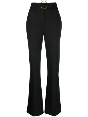 

Buckle-embellishment flared trousers, PINKO Buckle-embellishment flared trousers