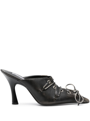 

110mm lace-up leather mules, Acne Studios 110mm lace-up leather mules