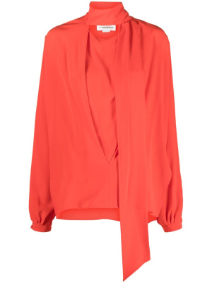 

Scarf-detail silk blouse, Victoria Beckham Scarf-detail silk blouse