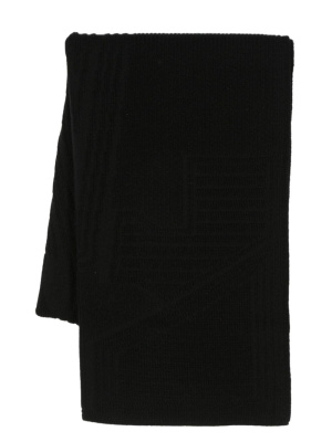 

Engineered logo-debossed scarf, Y-3 Engineered logo-debossed scarf