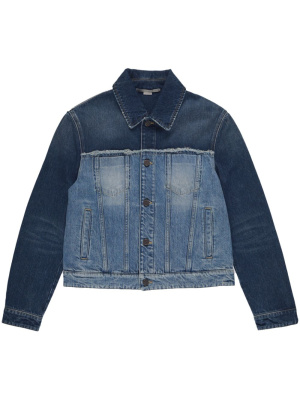 

Button-down panelled denim jacket, Stella McCartney Button-down panelled denim jacket