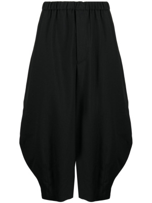 

Elasticated-waist tapered cropped trousers, Black Comme Des Garçons Elasticated-waist tapered cropped trousers