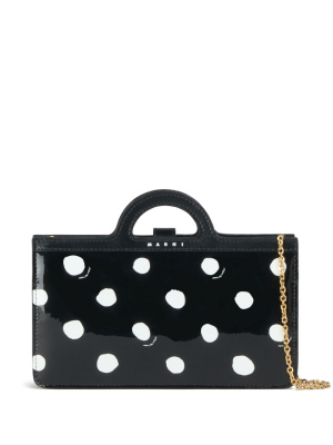 

Logo-embossed polka-dot purse, Marni Logo-embossed polka-dot purse