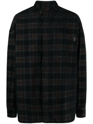 

Logo-patch checkered shirt, Juun.J Logo-patch checkered shirt