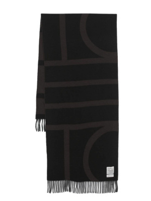 

Intarsia-knit virgin-wool scarf, TOTEME Intarsia-knit virgin-wool scarf