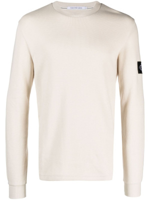 

Compass-motif cotton sweatshirt, Calvin Klein Jeans Compass-motif cotton sweatshirt