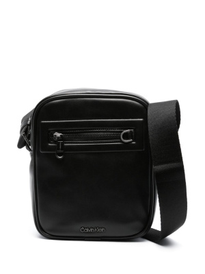

Elevated logo-lettering messenger bag, Calvin Klein Elevated logo-lettering messenger bag