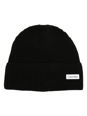 

Essential logo-patch beanie, Calvin Klein Essential logo-patch beanie