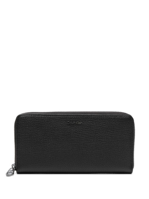 

Logo-lettering leather wallet, Calvin Klein Logo-lettering leather wallet
