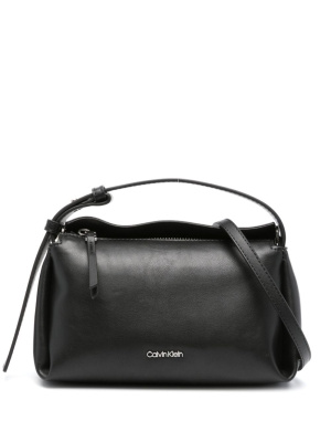 

Logo-lettering faux-leather shoulder bag, Calvin Klein Logo-lettering faux-leather shoulder bag