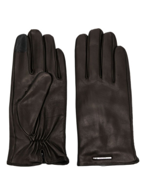 

Logo-plaque leather gloves, Calvin Klein Logo-plaque leather gloves