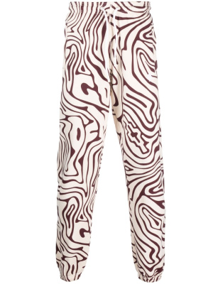 

Swirl-print cotton track pants, Marcelo Burlon County of Milan Swirl-print cotton track pants