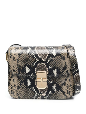 

Grace snakeskin-effect leather crossbody bag, A.P.C. Grace snakeskin-effect leather crossbody bag