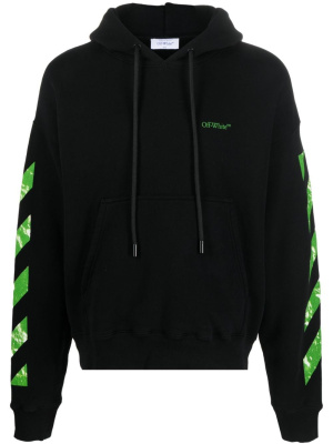 

Arrow-motif cotton hoodie, Off-White Arrow-motif cotton hoodie