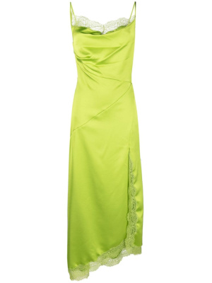 

Lace-trim satin maxi dress, PINKO Lace-trim satin maxi dress