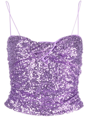 

Sequin-embellished spaghetti-strap top, PINKO Sequin-embellished spaghetti-strap top
