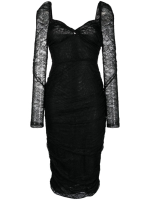 

Floral-lace long-sleeve dress, PINKO Floral-lace long-sleeve dress