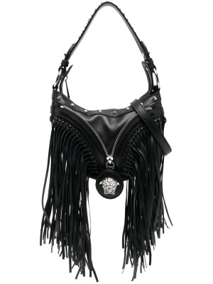 

Repeat fringed mini shoulder bag, Versace Repeat fringed mini shoulder bag