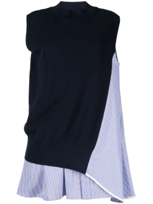 

Layered sleeveless minidress, Sacai Layered sleeveless minidress