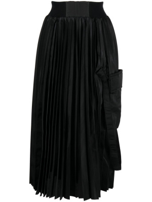 

High-waisted pleated midi skirt, Sacai High-waisted pleated midi skirt
