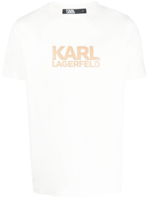 

Logo-embossed cotton T-shirt, Karl Lagerfeld Logo-embossed cotton T-shirt
